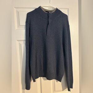 Brooks Brothers Men's Zip Up Sweater - Navy